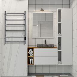 Полотенцесушитель электрический Indigo Roof Lux 80х50 LCRLE80-50GFMRt графитовый металлический