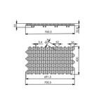 Решетка газонная Geolia 70x40x3.2 см полипропилен черный 4 шт
