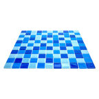 Мозаика Mir Mosaic Natural Color palette голубая стеклянная 300х300х4 мм глянцевая
