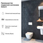 Инсталляция Geberit Delta Duofix для подвесного унитаза с кнопкой хром (458.149.21.1)