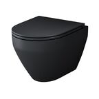Набор: подвесной унитаз с гигиеническим душем Am.Pm Spirit V2.0 CK70H1103B безободковый, с сиденьем микролифт, черный