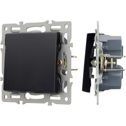 Механизм выключателя одноклавишный перекрёстный SWT-MKX1-PL-BK (250V, 16A) (Arlight) 043719