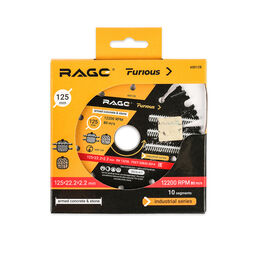 Диск алмазный универсальный Rage Furious 125x22,2x2,2 мм турбо мокрый рез (600128)