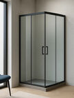 Душевой уголок Royal Bath 85х85 RB HPD-T-BL стекло прозрачное, профиль черный