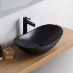 Раковина накладная BelBagno BB1404-H301 61 см черная матовая