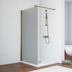 Душевая перегородка Vegas-Glass 76x200  EAF TUR NOVO 76 05 07 профиль бронза, стекло графит