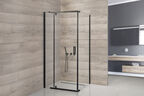 Душевой уголок Royal Bath 100х100 RB HPVD-T-BL стекло прозрачное, профиль черный