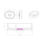 Раковина Mira Oval O накладная 35 см литьевой мрамор цвет оливковый глянцевый