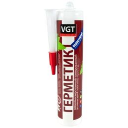 Герметик VGT силиконизированный, водостойкий 310 мл. белый 1 шт. 400 гр