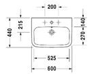 Раковина Duravit DuraStyle 2319600000