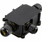 STEKKER Коробка распределительная LD523 водонепроницаемая на 3 выхода, 450V, 140x78x36, черный, 49121