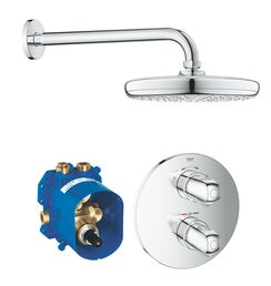 Набор для комплектации душа GROHE Grohtherm 1000 с верхним душем Tempesta 210 и душевым кронштейном 286 мм, хром (34582001)