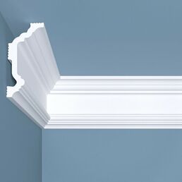 Карниз потолочный Bello Deco К4, под покраску, из дюрополимера, ударопрочный, 2 метра, 1 шт.