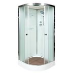 Душевая кабина AvaCan 110x110 D011SEL стекло матовое, профиль хром, с электрикой