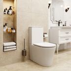 Унитаз-компакт Ceruttispa Santa CT8916 безободковый, с сиденьем микролифт, белый