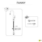 Смеситель кухонный Delinia Fanny высота 20.3 см цвет черный матовый