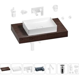 Комплект мебели для ванной комнаты с раковиной Wellsee Genuine Tree 201017265