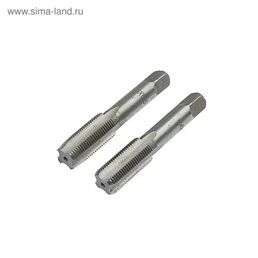 Метчики метрические ручные тундра, М14 х 1.25 мм, комплект из 2 шт.