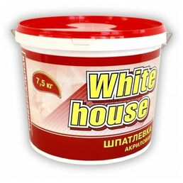 Шпатлевка акриловая финишная для стен и потолка White House 7,5кг
