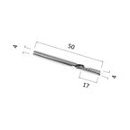 Фреза DJTOL N1LXD417 спиральная однозаходная стружка вниз (по дереву, композиту (АКП), пластику)