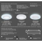 Светильник встраиваемый Gauss Backlight BL115 круглый 3 и 3 Вт свет холодный белый