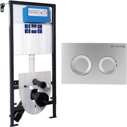 Инсталляция Bettoserb Sava Fix Slim 40006456 + клавиша Sitnica 40006469 хром глянец