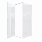 Душевой уголок Ceruttispa 118x88 C1AW стекло прозрачное, профиль белый
