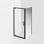Боковая панель Kerama Marazzi Vetro 90х195 VE.90.FP.BLK.M стекло прозрачное, профиль матовый черный