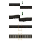 Лоток Standartpark Spark 1 пластиковый 1000x90x90 мм с пластиковой решеткой класса А15