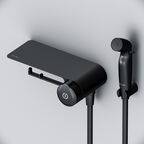 Гигиенический душ Am.Pm X-Joy F0H85A822 с полкой и бумагодержателем, черный матовый