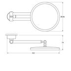 Зеркало косметическое настенное FBS NOS 020