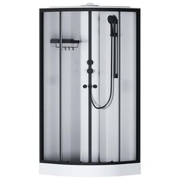 Душевая кабина Am.Pm X-Joy 90x90 профиль черный матовый, стекло прозрачное