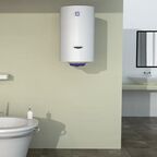 Накопительный водонагреватель электрический 100 л Ariston BLU1 R ABS Slim 3700616 2 кВт эмалированная сталь мокрый ТЭН