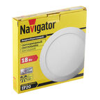Светильник светодиодный Navigator 4000К 18 Вт белый IP20 (71394)