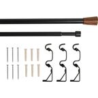 Карниз двухрядный раздвижной Inspire Cripta d16/19 мм 160-300 см металл цвет черный