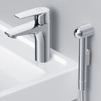 Смеситель для раковины с гигиеническим душем Am.Pm Gem F90A03000