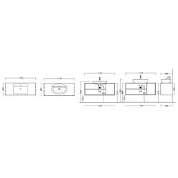 Тумба Kerama Marazzi Plaza Modern подвесная белая 120х51 см