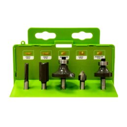 Набор фрез Greenworks с хвостовиком (1/4") 6,35 мм (5 шт.) для кромочных фрезеров по дереву , 295320