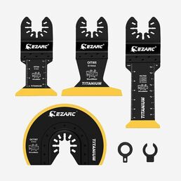 Титановые насадки EZARC по металлу, гвоздям и дереву для реноватора мультитула, полотно пильное, набор 4 шт.