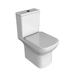 Унитаз-компакт безободковый Azario Alba AZ-8323 41 см, с крышкой микролифт, белый