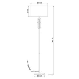 Светильник напольный ARTE LAMP A4097PN-1CC