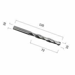 Фреза DJTOL N2QX1072 спиральная двухзаходная сферическая (по дереву, композиту (АКП), пластику)