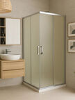 Душевой уголок Royal Bath 100х100 RB HPD-C-ST стекло матовое, профиль сатин
