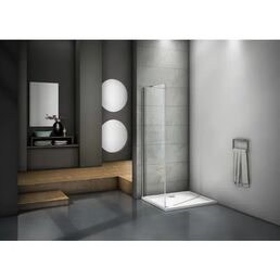 Душевая перегородка Makiato SP-OD-90-C-WE, 185x90 см хромированный профиль прозрачное стекло