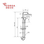 Душевая система Corsa Deco CX с верхним душем с лейкой со смесителем черная (SSFCX330QB)