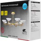 Люстра потолочная светодиодная Arte Lamp Alessia 25 м² регулируемый белый свет цвет золотой