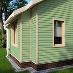 Сайдинг виниловый Artens Брус 3 м Зеленый 0.609 м²