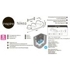 Светильник уличный настенный светодиодный Inspire Nikea 12 Вт IP44 цвет черный накладной