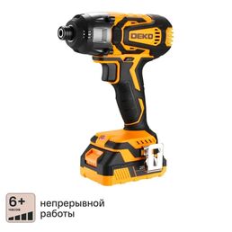 Винтоверт ударный аккумуляторный Deko DKTS20-LI, 20 В Li-ion 2 Ач
