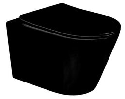 Унитаз подвесной Boheme Avva 973-SET-B с сиденьем микролифт, черный матовый